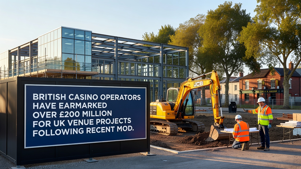 Casino interior showing gaming machines and staff during operational hours