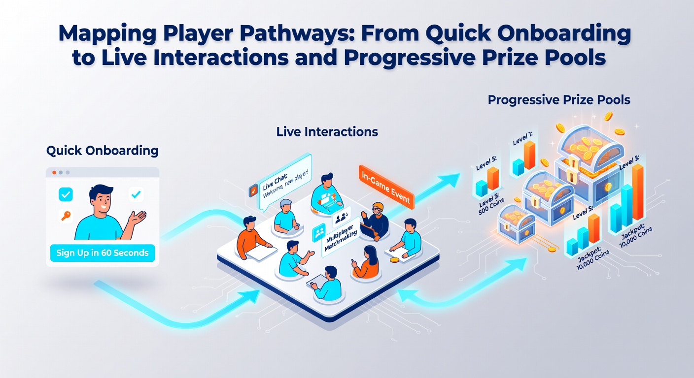 Visual representation of live dealer tables connecting to accumulating progressive prize pools through secure payment channels