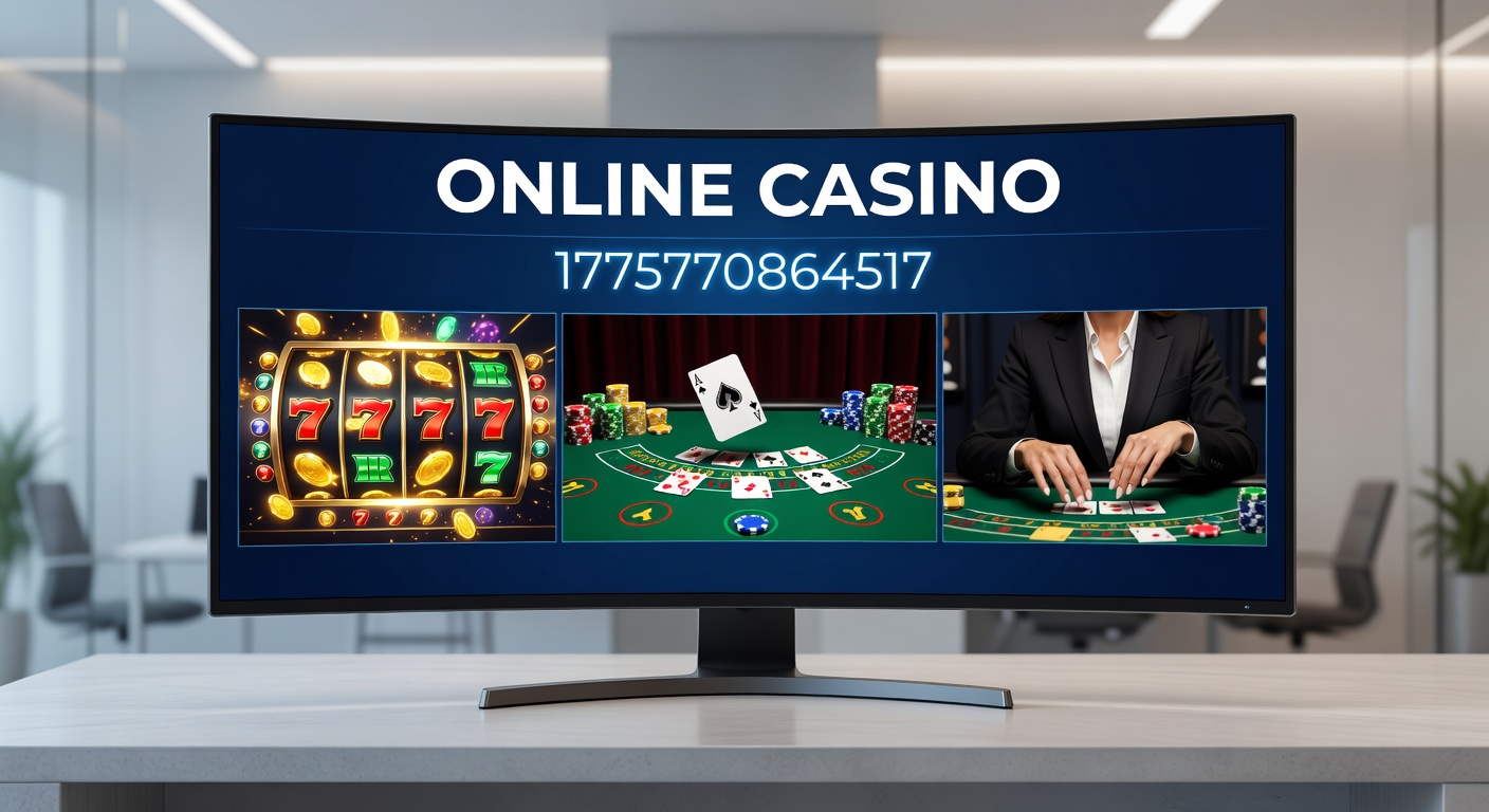 Dynamic collage of online casino games including progressive jackpot slots, live poker tables, and VR blackjack setups