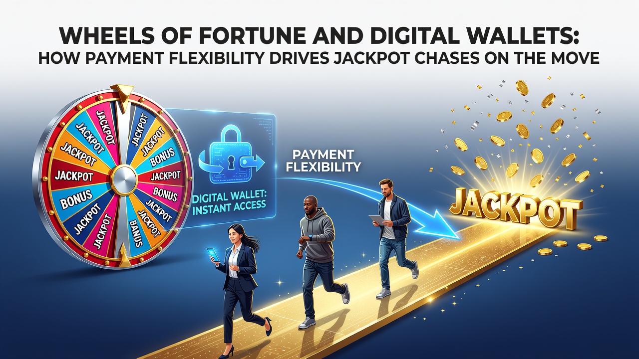 Close-up of digital wallet transaction confirmation screen next to casino app showing jackpot counter and wheel bonus interface